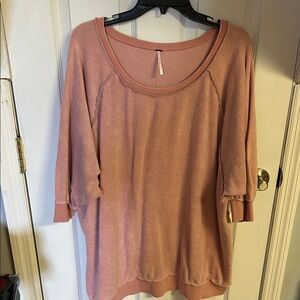 Free People Dusty Pink Relaxed Sweater